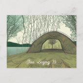 Ruhe und Friedliches Camping | Sprichwort Hi Postkarte (Vorderseite)