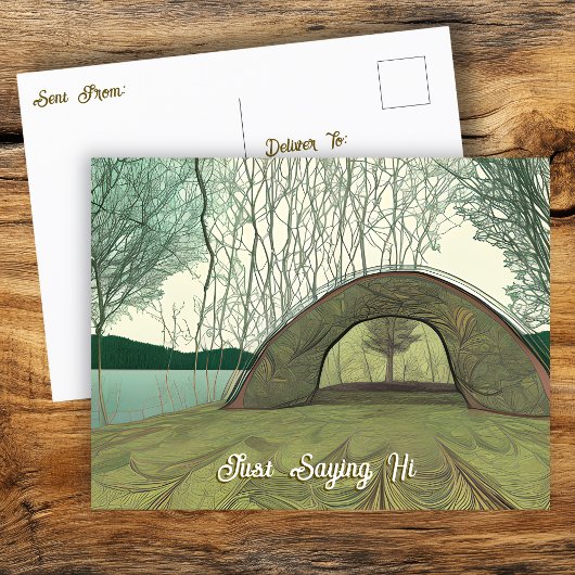 Ruhe und Friedliches Camping | Sprichwort Hi Postkarte