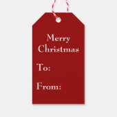 Ruhe und Fröhlichkeit auf Rot und Weiß behalten Geschenkanhänger (Rückseite)