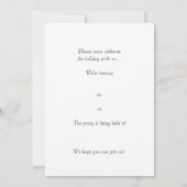 Ruhe und Fröhlichkeit Behalten Einladung (Rückseite)