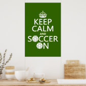 Ruhe und Fußball behalten Poster (Küche)