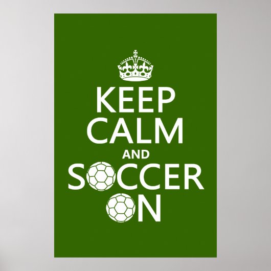 Ruhe und Fußball behalten Poster (Vorne)