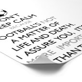 Ruhe und Fußball behalten Poster (Ecke)