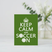 Ruhe und Fußball behalten Postkarte (Stehend Vorderseite)