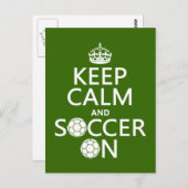Ruhe und Fußball behalten Postkarte (Vorne/Hinten)