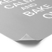 Ruhe und Gebäck auf Plakat behalten (Ecke)