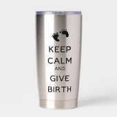 Ruhe und Geburt behalten Thermobecher (Rückseite)