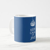 Ruhe und Gelassenheit behalten - die Hintergrundfa Kaffeetasse (Vorderseite Links)