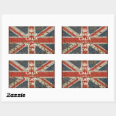 Ruhe und Gelassenheit unter britischer Flagge beib Rechteckiger Aufkleber (Blatt)