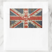 Ruhe und Gelassenheit unter britischer Flagge beib Rechteckiger Aufkleber (Tasche)
