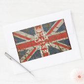 Ruhe und Gelassenheit unter britischer Flagge beib Rechteckiger Aufkleber (Umschlag)