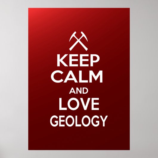Ruhe und Geologie der Liebe behalten Poster (Vorne)