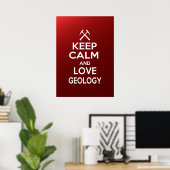 Ruhe und Geologie der Liebe behalten Poster (Heimbüro)