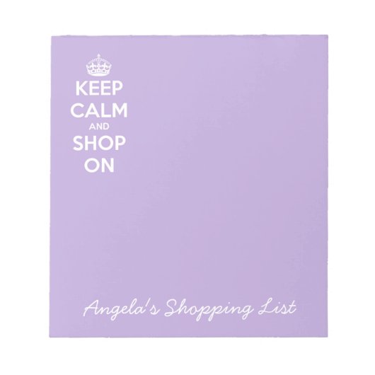 Ruhe und Geschäfte auf dem Lavendel behalten Notizblock (Vorderseite)