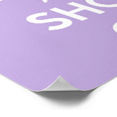 Ruhe und Geschäfte auf dem Lavendel behalten Poster (Ecke)