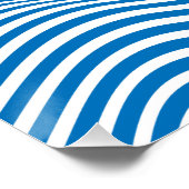 Ruhe und Gleichgewicht zwischen blauen Linien Poster (Ecke)