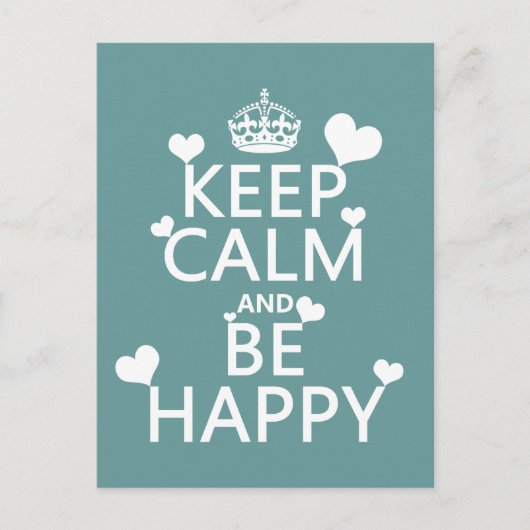 Ruhe und Glück behalten (in allen Farben verfügbar Postkarte (Vorderseite)