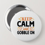 Ruhe und Gobble On behalten Button (Vorne & Hinten)