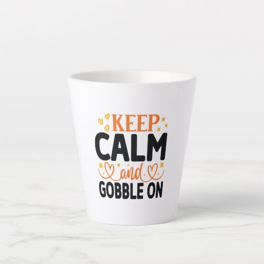 Ruhe und Gobble On behalten Milchtasse (Vorderseite)