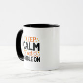 Ruhe und Gobble On behalten Tasse (Vorderseite Links)