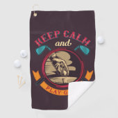 Ruhe und Golf behalten Golfhandtuch (Insitu)