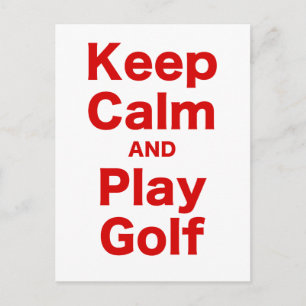 Ruhe und Golf behalten Postkarte