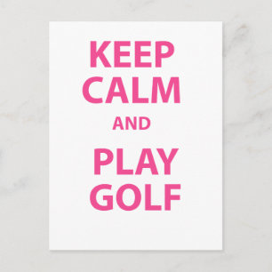 Ruhe und Golf behalten Postkarte