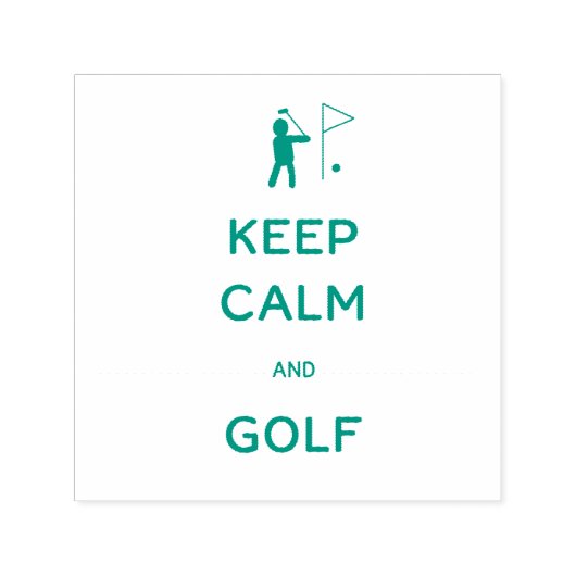 Ruhe und Golf mit grüner Flagge behalten Permastempel (Design)