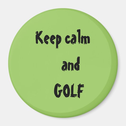 Ruhe und GOLF-Zitat behalten Magnet (Vorne)