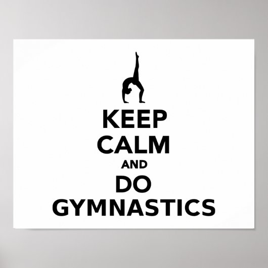 Ruhe und Gymnastik behalten Poster (Vorne)