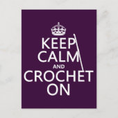 Ruhe und Häkchen behalten Postkarte (Vorderseite)