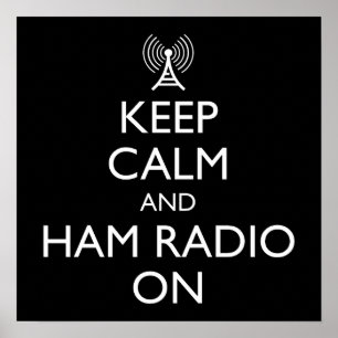 Ruhe und Ham-Radio behalten Poster