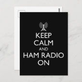 Ruhe und Ham-Radio behalten Postkarte (Vorne/Hinten)