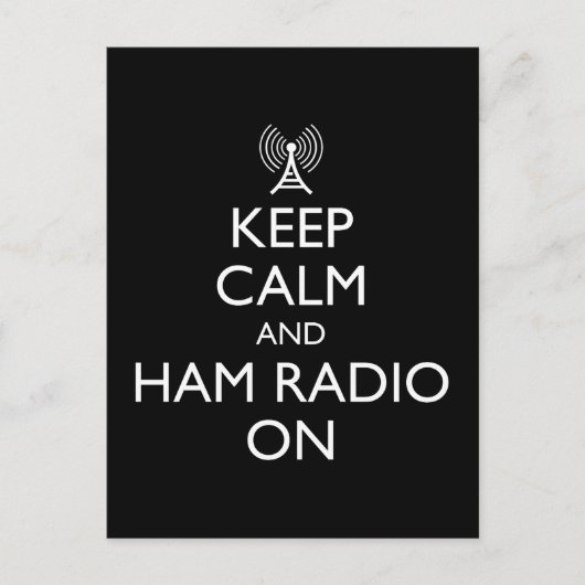 Ruhe und Ham-Radio behalten Postkarte (Vorderseite)
