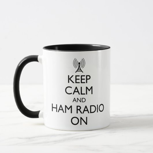 Ruhe und Ham-Radio behalten Tasse (Links)