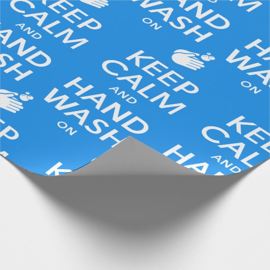 Ruhe und Handwaschmittel behalten - Ärzteschwämme Geschenkpapier (Ecke)