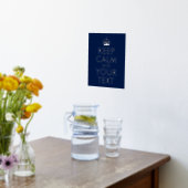 Ruhe und Ihr Text Midnight Blue behalten Foliendrucke (Ablage(Küche))