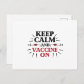 Ruhe und Impfstoff behalten Postkarte (Vorne/Hinten)