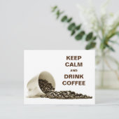 Ruhe und Kaffee-Postkarte behalten Postkarte (Stehend Vorderseite)