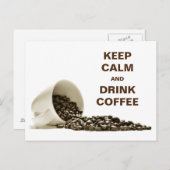 Ruhe und Kaffee-Postkarte behalten Postkarte (Vorne/Hinten)
