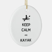 Ruhe und Kajak mit dem Jahr behalten Keramik Ornament (Rechts)