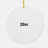 Ruhe und Kajak mit dem Jahr behalten Keramik Ornament (Hinten)