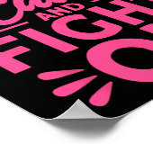 Ruhe und Kampf gegen rosa Brustkrebs behalten Poster (Ecke)
