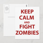 Ruhe und Kampf gegen Zombies behalten Postkarte (Vorne/Hinten)
