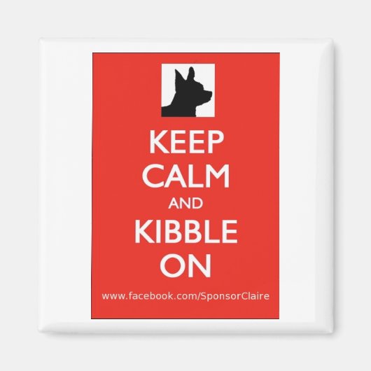 Ruhe und Kibble auf dem Quadratmagnet behalten Magnet (Vorne)