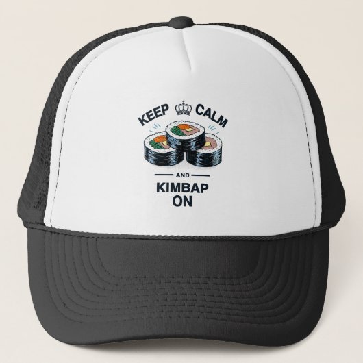 Ruhe und Kimbap behalten Truckerkappe (Vorderseite)