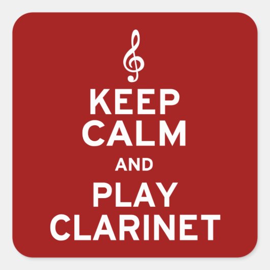 Ruhe und Klarheit behalten Quadratischer Aufkleber (Vorderseite)