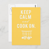 Ruhe und Kochen auf der Postkarte behalten (Vorne/Hinten)