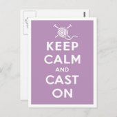 Ruhe und Kosten auf der Postkarte behalten (Vorne/Hinten)