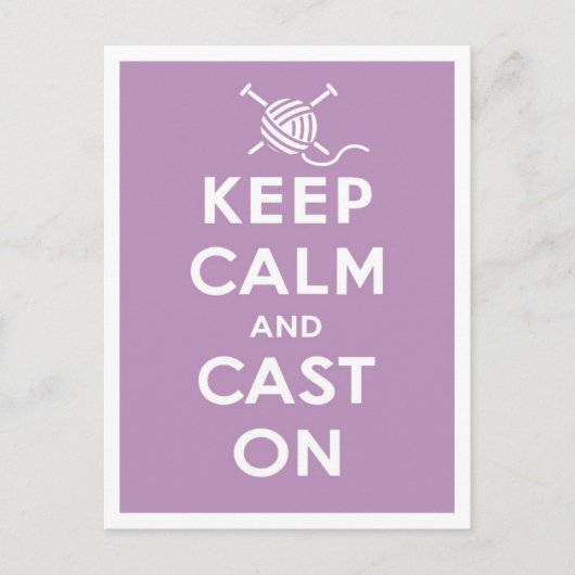 Ruhe und Kosten auf der Postkarte behalten (Vorderseite)